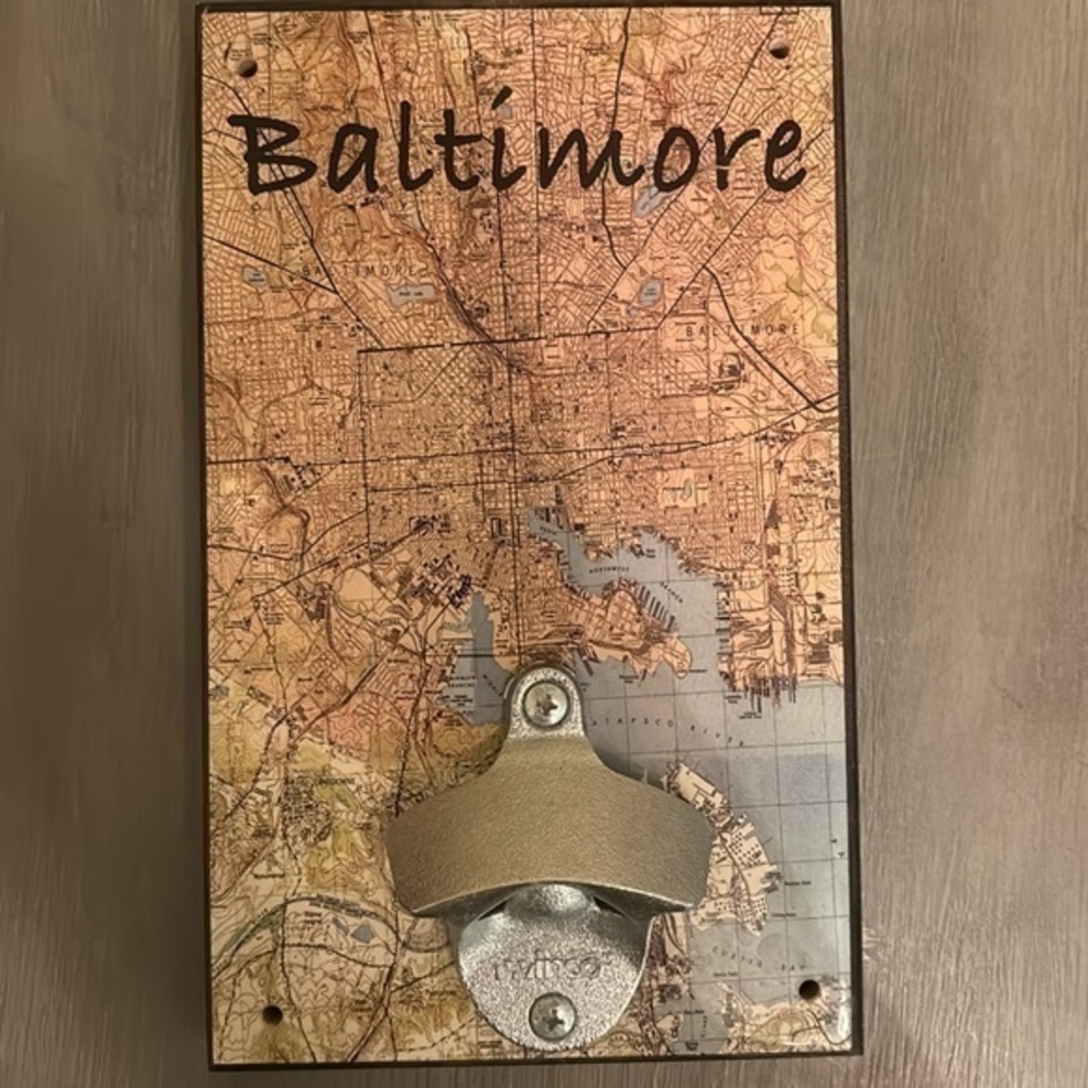 Baltimore beer opener wall plaque baltimore memorabilia